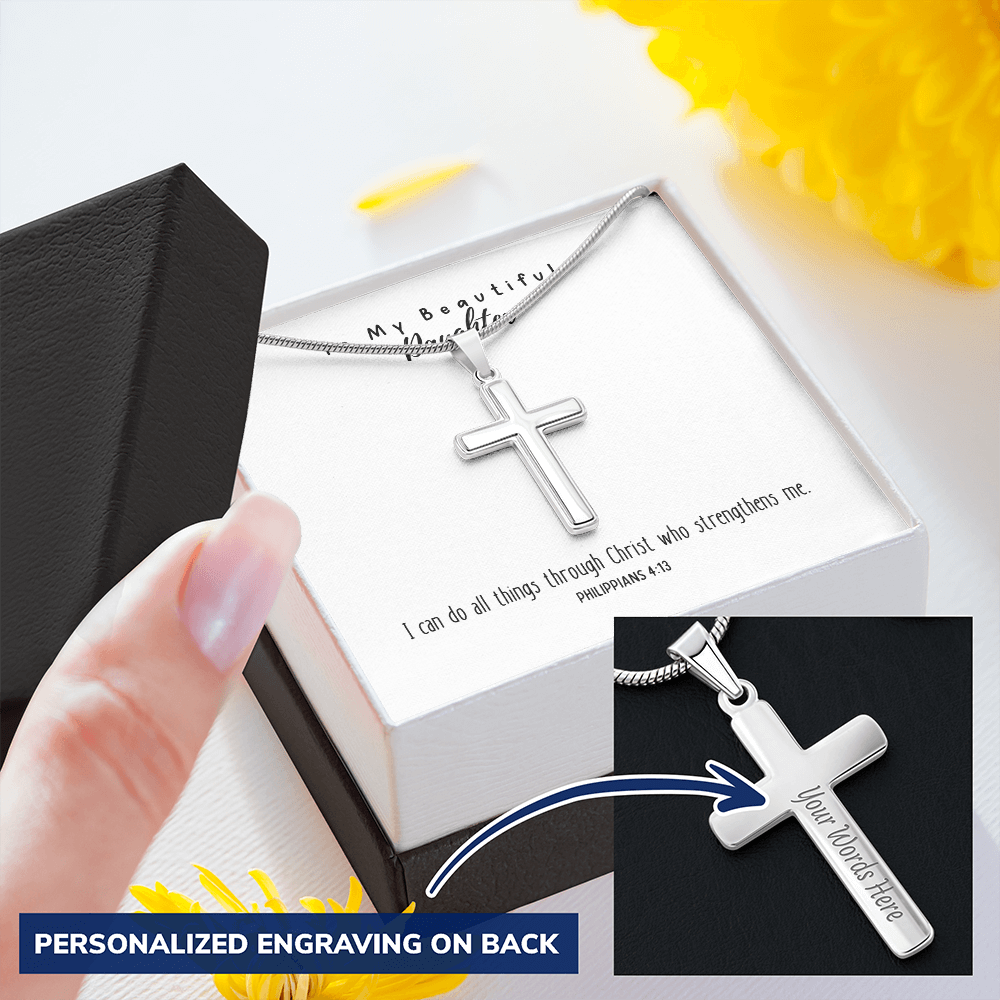 I Can Do All Things - Personalized Cross Necklace