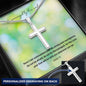 Be Strong And Courageous Personalized Cross Necklace