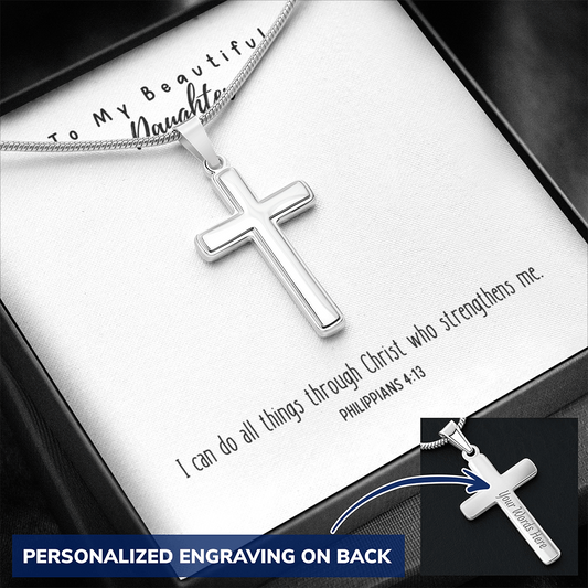 I Can Do All Things - Personalized Cross Necklace