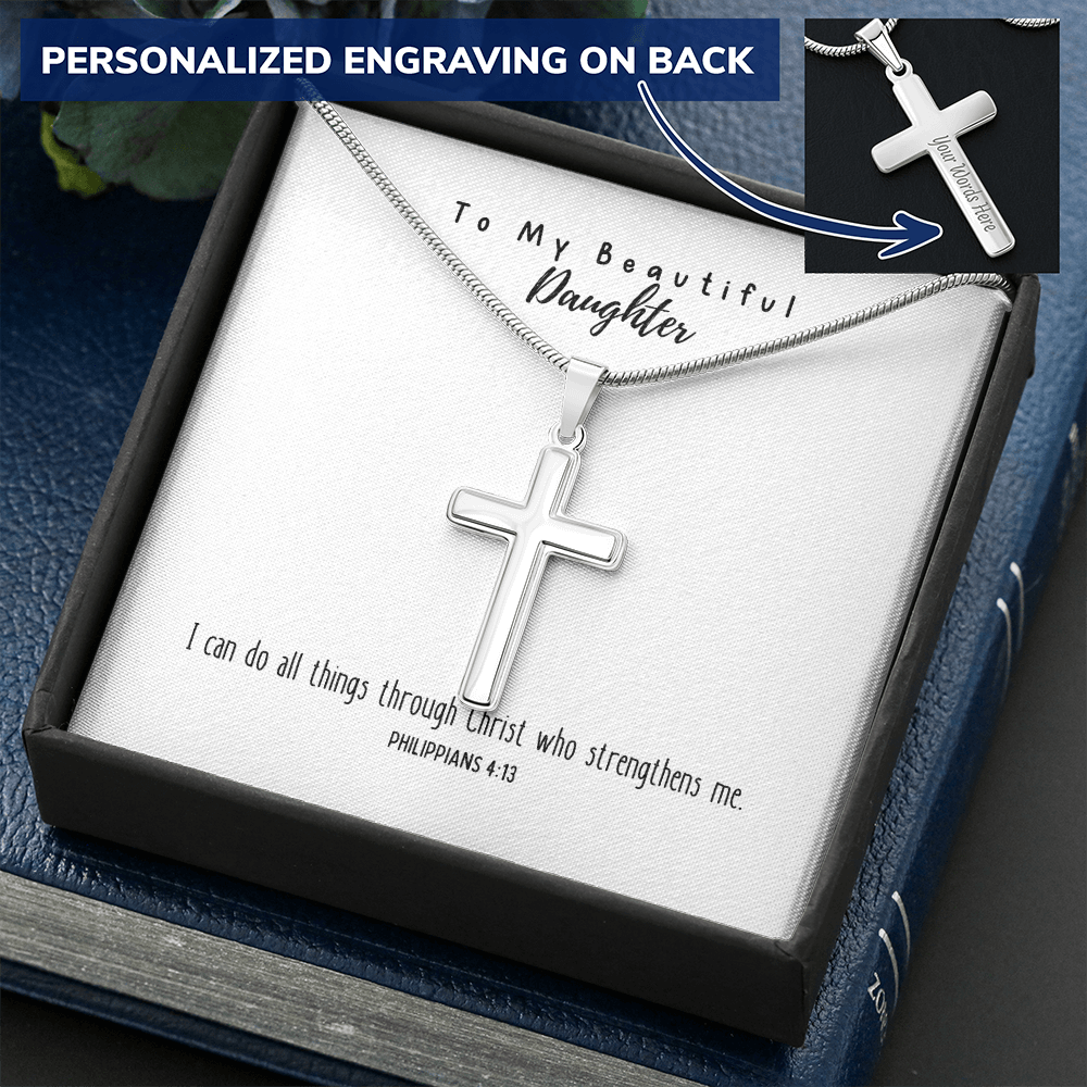 I Can Do All Things - Personalized Cross Necklace