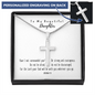 Be Strong And Courageous - Personalised Cross Necklace