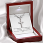 Be Strong And Courageous - Personalised Cross Necklace