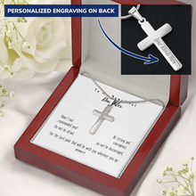 Load image into Gallery viewer, Be Strong And Courageous - Personalized Cross Necklace