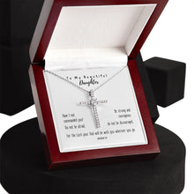 Load image into Gallery viewer, Cubic Zirconia Cross Necklace | Have I Not Commanded You