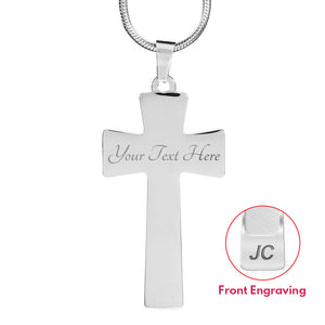 Be Strong And Courageous Cross Pendant Luxury Necklace