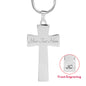 Be Strong And Courageous Cross Pendant Luxury Necklace