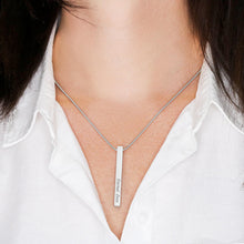 Load image into Gallery viewer, For I Know The Plans I Have For You Vertical Stick Necklace
