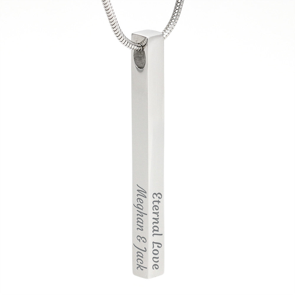 For I Know The Plans I Have For You Vertical Stick Necklace