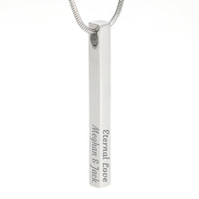 Load image into Gallery viewer, For I Know The Plans I Have For You Vertical Stick Necklace
