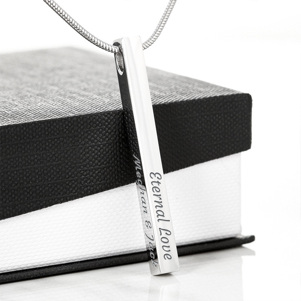 For I Know The Plans I Have For You Vertical Stick Necklace