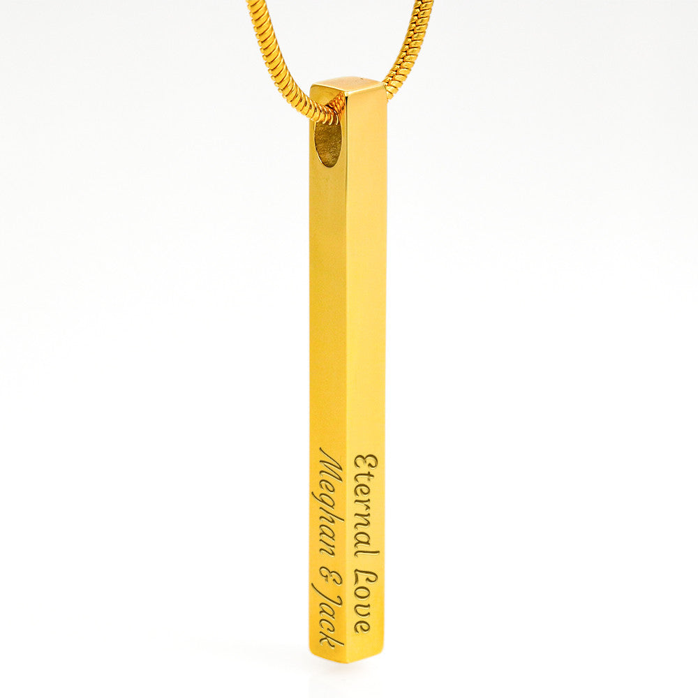For I Know The Plans I Have For You Vertical Stick Necklace