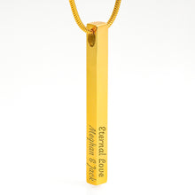 Load image into Gallery viewer, For I Know The Plans I Have For You Vertical Stick Necklace