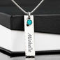 Be Strong And Courageous - Birthstone Name Necklace