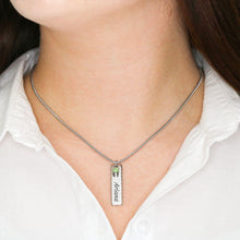 Load image into Gallery viewer, Be Strong And Courageous - Birthstone Name Necklace