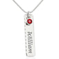 Be Strong And Courageous - Birthstone Name Necklace
